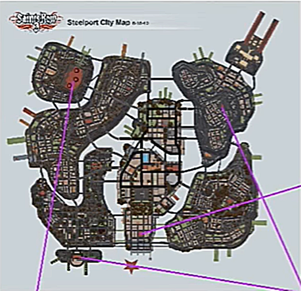 Карта ров. Saints Row 2 карта. Saints Row 1 карта. Saints Row 2022 Map. Saints Row 1 Stillwater Map.